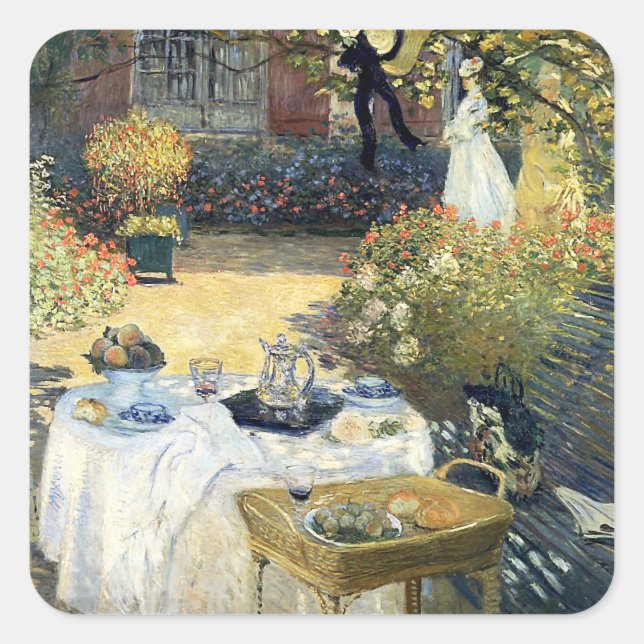 The Luncheon Claude Monet    Square Sticker (Front)