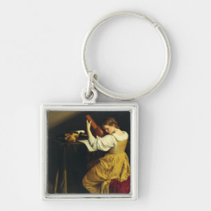 The Lute Player by Orazio Gentileschi Art Key Ring