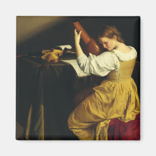 The Lute Player by Orazio Gentileschi Art Magnet