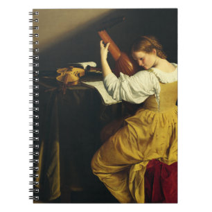 The Lute Player by Orazio Gentileschi Art Notebook
