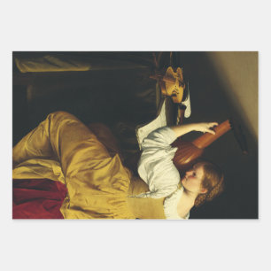 The Lute Player by Orazio Gentileschi Art Wrapping Paper Sheet