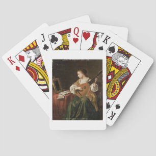 The Lute Player (oil on panel) Playing Cards