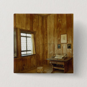 The Luther Room in Wartburg Castle 15 Cm Square Badge