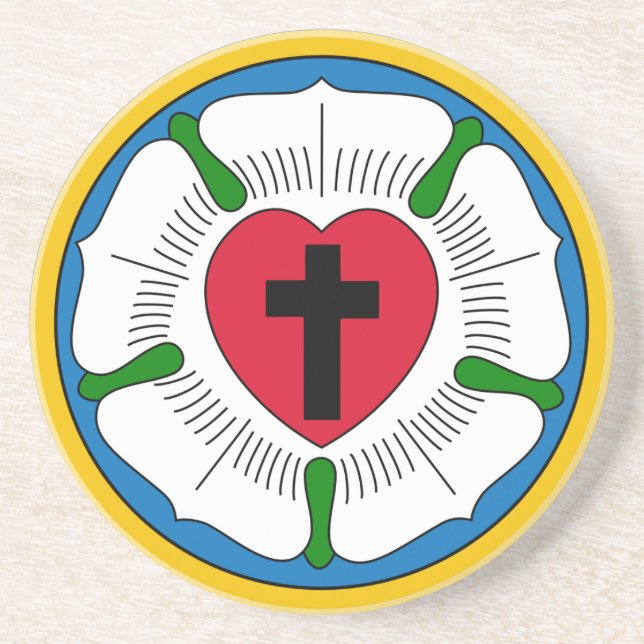 The Luther Rose Lutheranism Martin Luther Coaster (Front)
