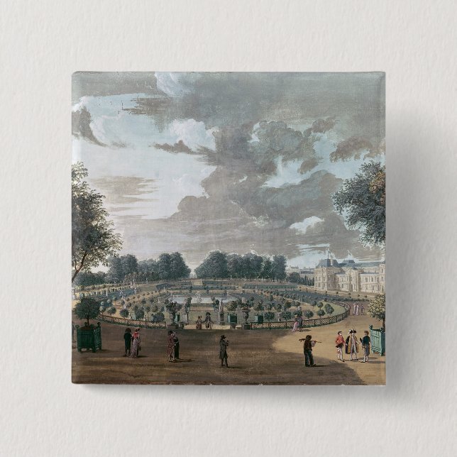 The Luxembourg Gardens 15 Cm Square Badge (Front)