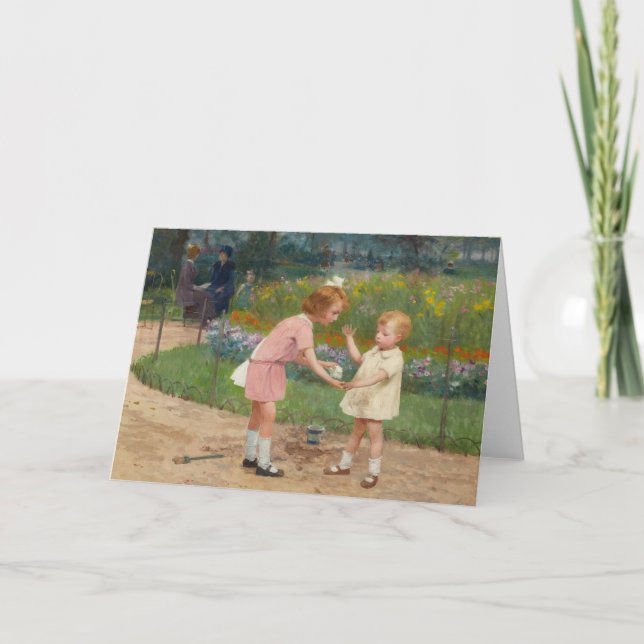 The Luxembourg Gardens | Victor Gabriel Gilbert Card (Front)