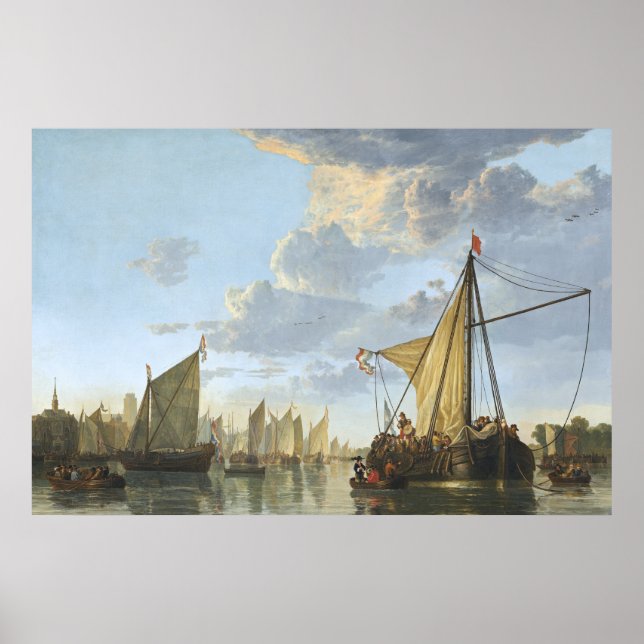 The Maas at Dordrecht by Aelbert Cuyp Poster (Front)