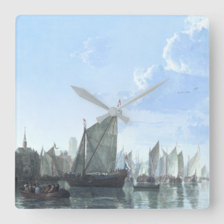 The Maas at Dordrecht Square Wall Clock