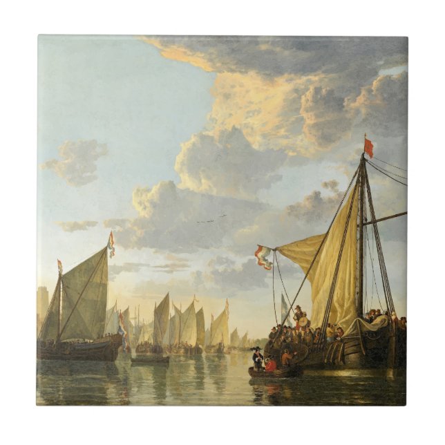 The Maas at Dordrecht Tile (Front)