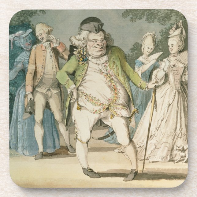 The Macaroni, 1774 (w/c on paper) Coaster (Front)