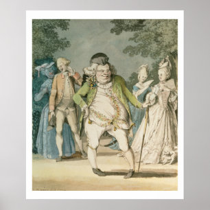 The Macaroni, 1774 (w/c on paper) Poster