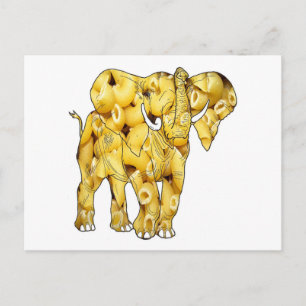 The Macaroni Noodle Elephant-postcard Postcard