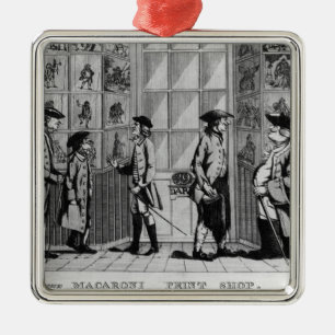 The Macaroni Print Shop, pub. by N. Darley Metal Tree Decoration