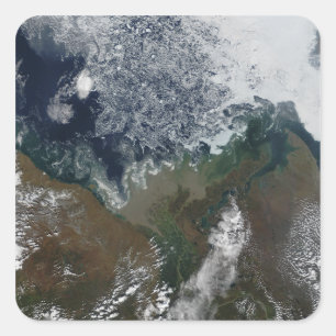 The Mackenzie River empties into Mackenzie Bay Square Sticker