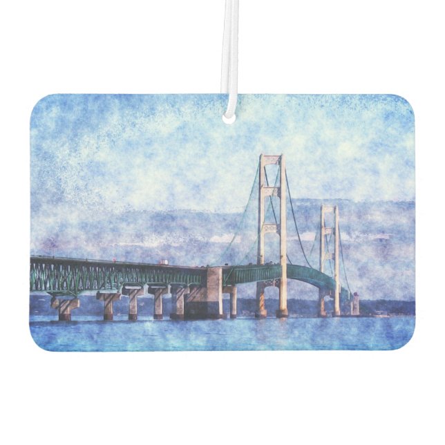 The Mackinac Bridge Car Air Freshener (Back)