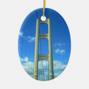 The Mackinac Bridge Ceramic Tree Decoration