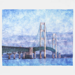 The Mackinac Bridge Fleece Blanket