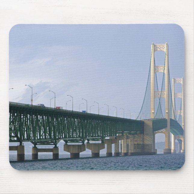 The Mackinac Bridge spanning the Straits of 2 Mouse Mat (Front)