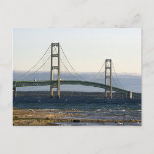 The Mackinac Bridge spanning the Straits of 4 Postcard