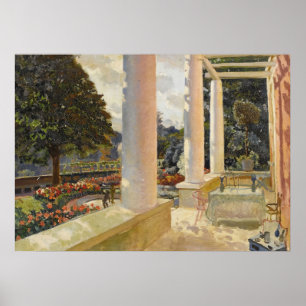 The MacMonnies Estate Terrace in Giverny Poster
