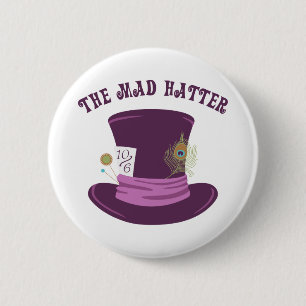 The Mad Hatter 6 Cm Round Badge