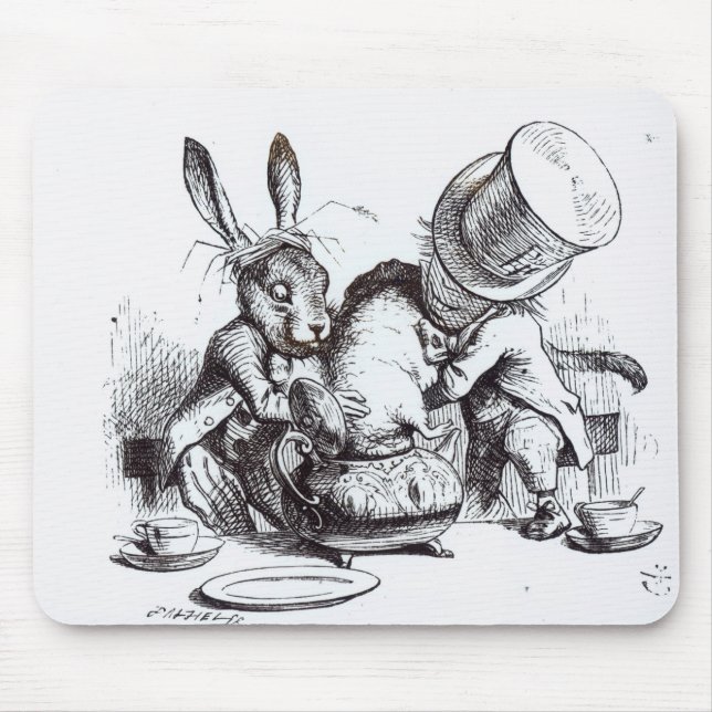 The Mad Hatter and the March Hare Mouse Mat (Front)