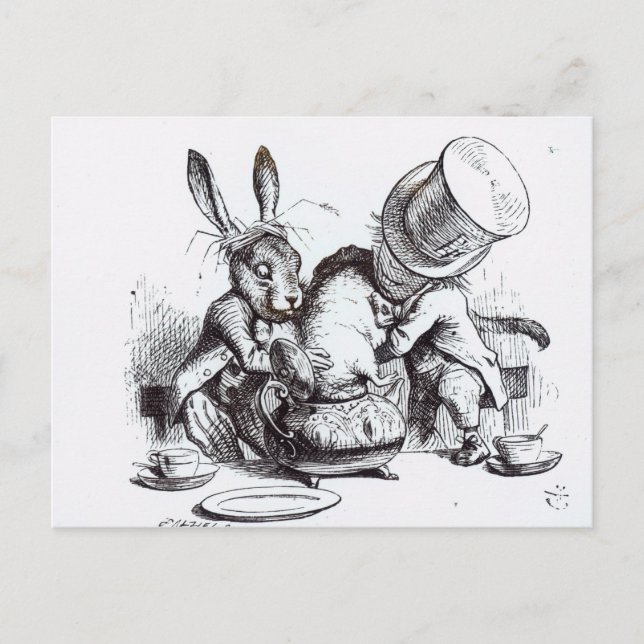 The Mad Hatter and the March Hare Postcard (Front)