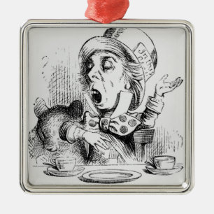 The Mad Hatter Metal Tree Decoration
