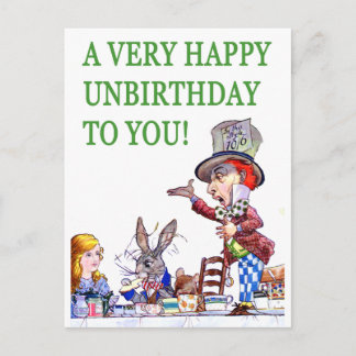 The Mad Hatter Says, A Very Happy Birthday To You! Postcard