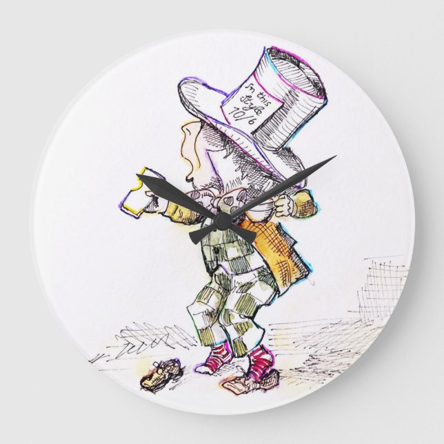 The Mad Hatter Wall Clock (Front)