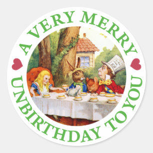THE MAD HATTER'S TEA PARTY CLASSIC ROUND STICKER