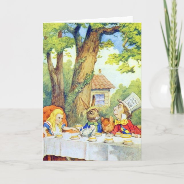 The Mad Hatters Tea Party Full Colour Card (Front)