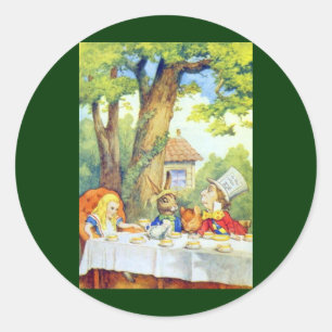 The Mad Hatters Tea Party Full Colour Classic Round Sticker