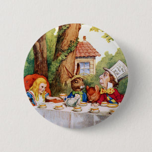 The Mad Hatter's Tea Party in Wonderland 6 Cm Round Badge
