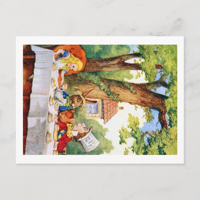 THE MAD HATTER'S TEA PARTY POSTCARD (Front)