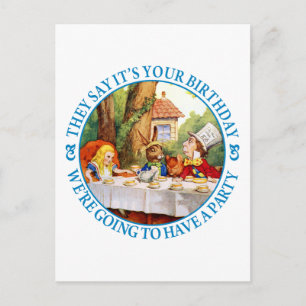 THE MAD HATTER'S TEA PARTY POSTCARD