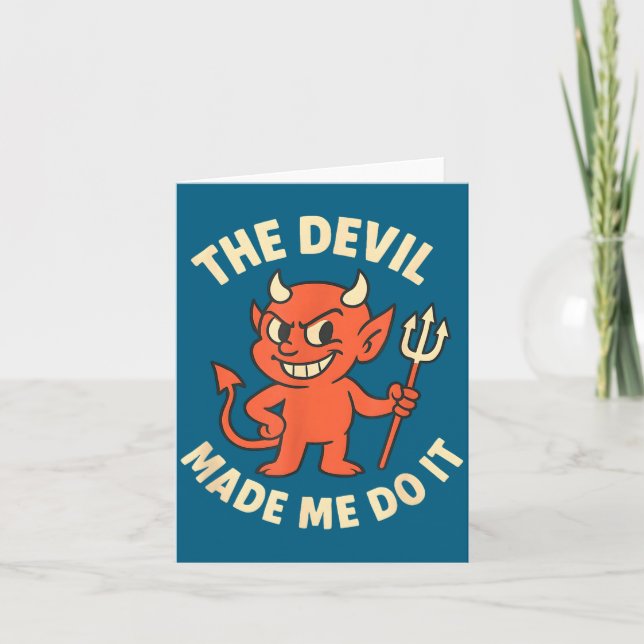 The Made Devil It Halloween Card (Front)