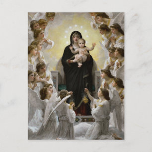 The Madonna and Angels by William Bouguereau Postc Postcard