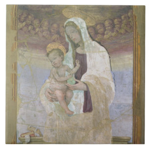 The Madonna and Child, a detail from the tabernacl Tile
