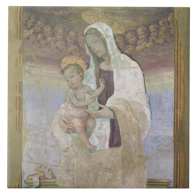 The Madonna and Child, a detail from the tabernacl Tile (Front)