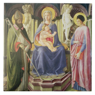 The Madonna and Child with SS. Clement and Justin, Tile