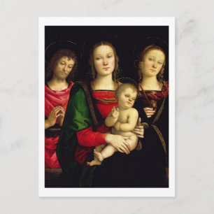 The Madonna and Child with St. John the Baptist an Postcard
