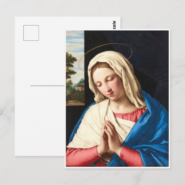 The Madonna at prayer, a landscape beyond  Postcard (Front/Back)