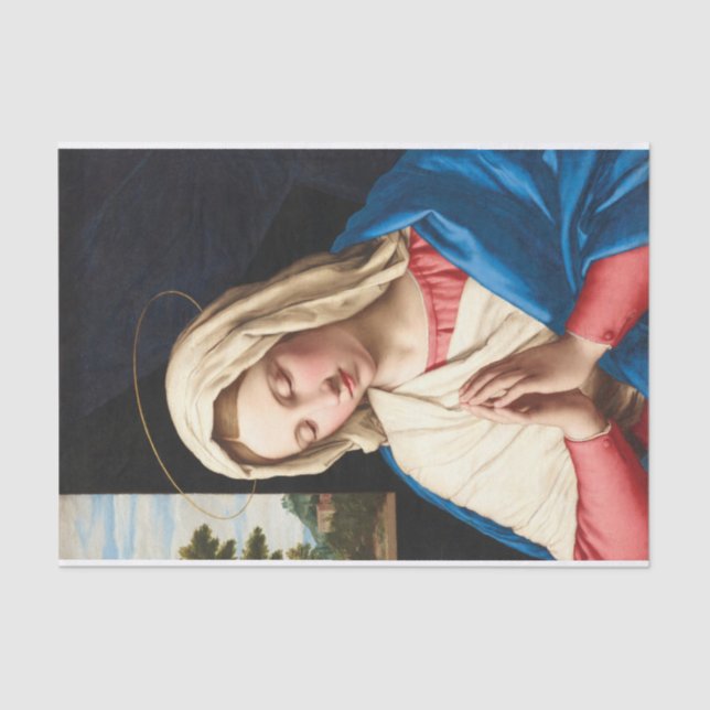 The Madonna at prayer, a landscape beyond  Tissue Paper (Front)