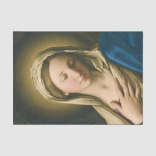 The Madonna At Prayer  Tissue Paper