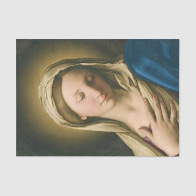 The Madonna At Prayer  Tissue Paper (Front)