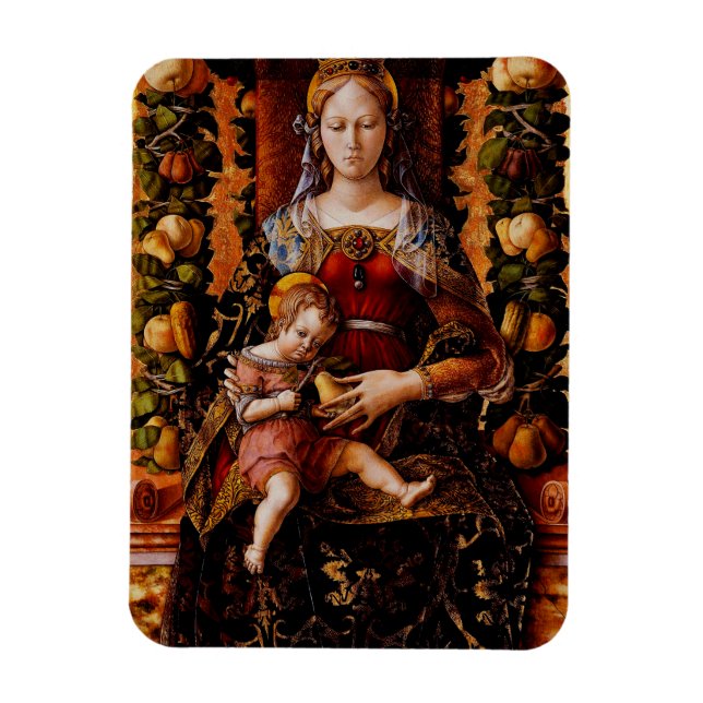 The Madonna della Candeletta by Carlo Crivelli Magnet (Vertical)