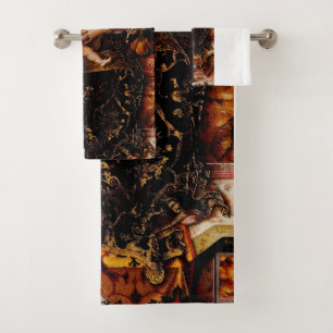 The Madonna della Candeletta Carlo Crivelli Art Bath Towel Set