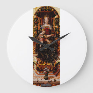 The Madonna della Candeletta Carlo Crivelli Art Large Clock