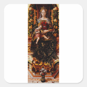 The Madonna della Candeletta Carlo Crivelli Art Square Sticker